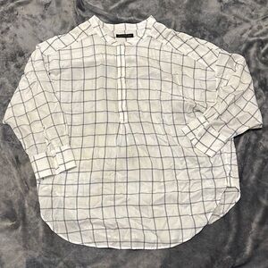 White Checkered Men's Shirt